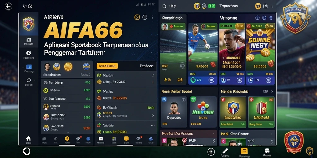 Screenshot AIFA66 yang menunjukkan aplikasi Sportsbook dengan antarmuka yang jelas.