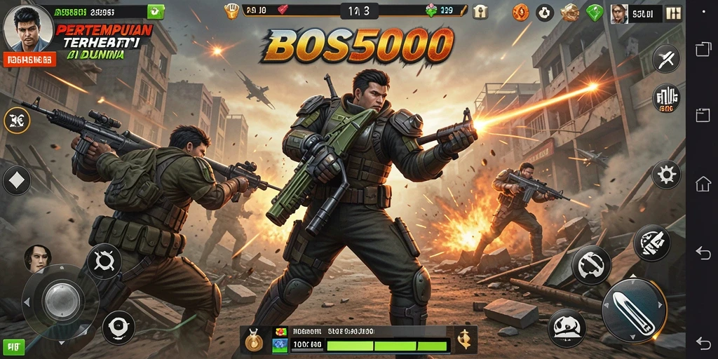 Tampilan seru gameplay <strong>BOS5000</strong> dengan aksi mendebarkan.