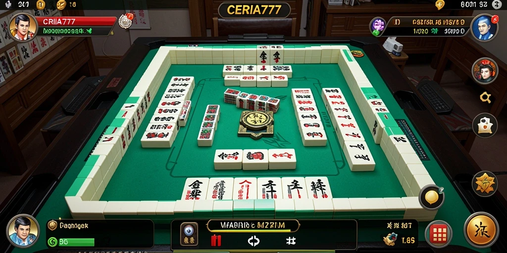 Tampilan gameplay Mahjong yang menawan dalam CERIA777.