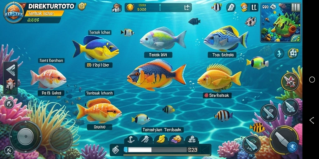 Gameplay seru menembak ikan di DIREKTURTOTO.