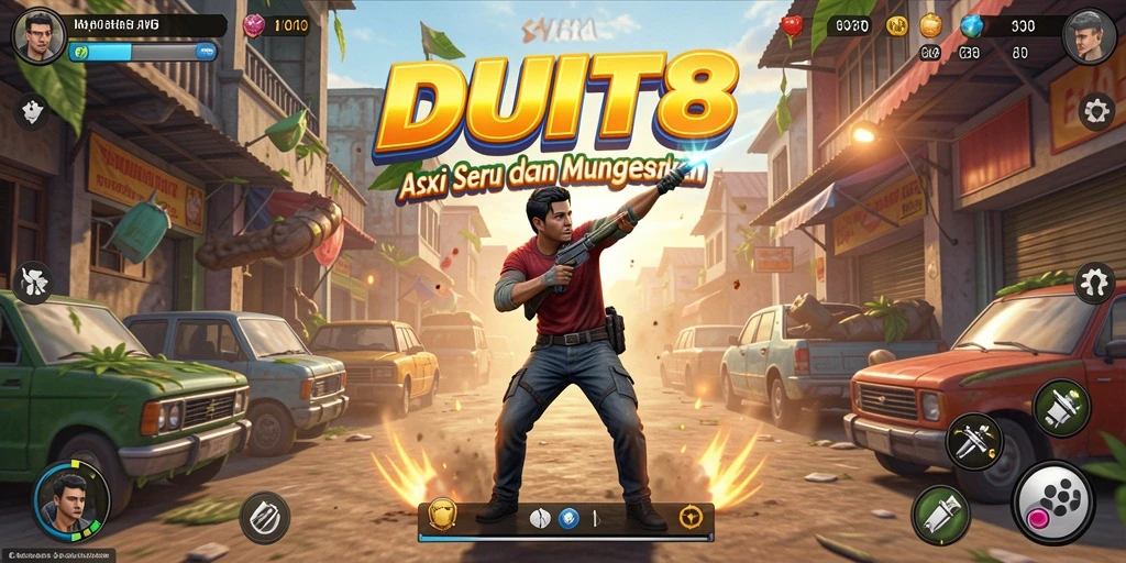 Tangkapan layar gameplay DUIT8 yang mendebarkan dan penuh aksi.