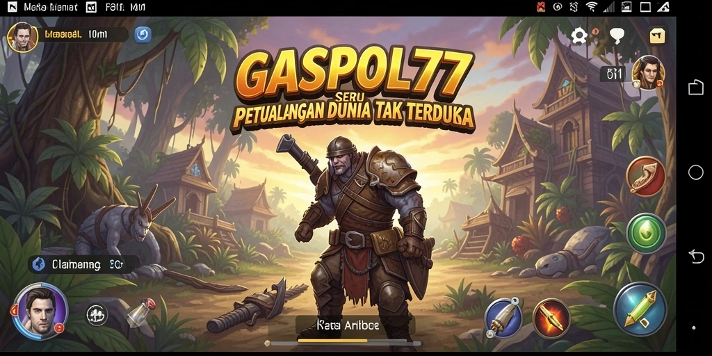 Tampilan gameplay GASPOL77 dengan karakter menjelajahi dunia penuh petualangan.