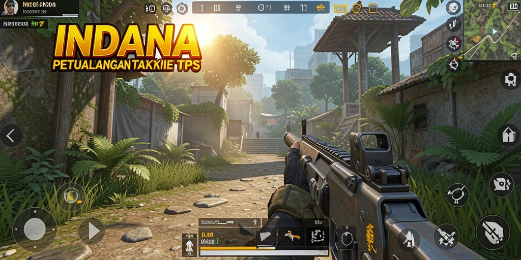 Screenshot menunjukkan aksi seru dalam gameplay TPS di INDAAA.