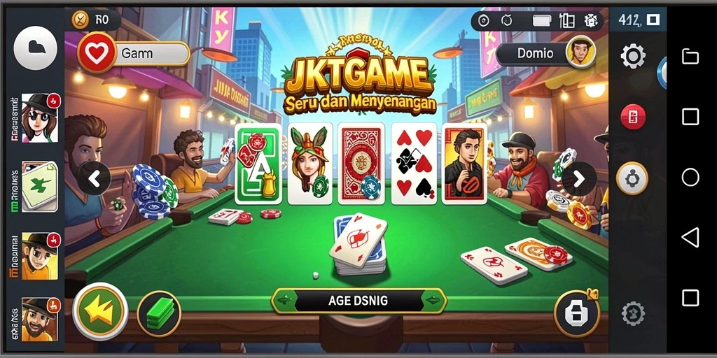 Gameplay seru dalam JKTGAME menunjukkan keseruan bermain Domino.