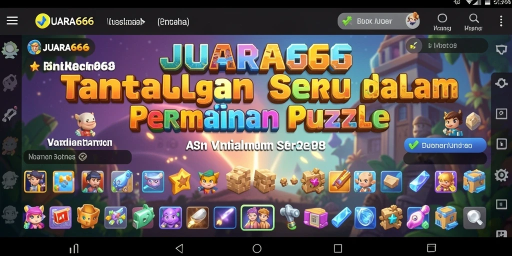 Tangkapan layar gameplay JUARA666 menunjukkan tantangan puzzle yang menarik.