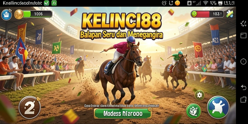 Tampilan gameplay KELINCI88 yang intens dan menggembirakan.