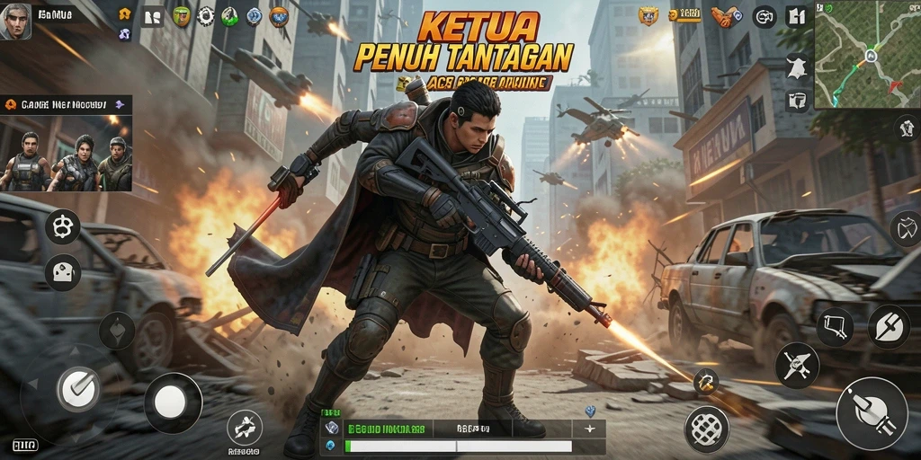 Gameplay KETUA yang intens dan seru di layar.