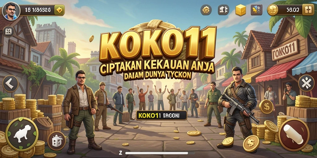 Tampilan menarik gameplay KOKO11 saat membangun kerajaan bisnis.