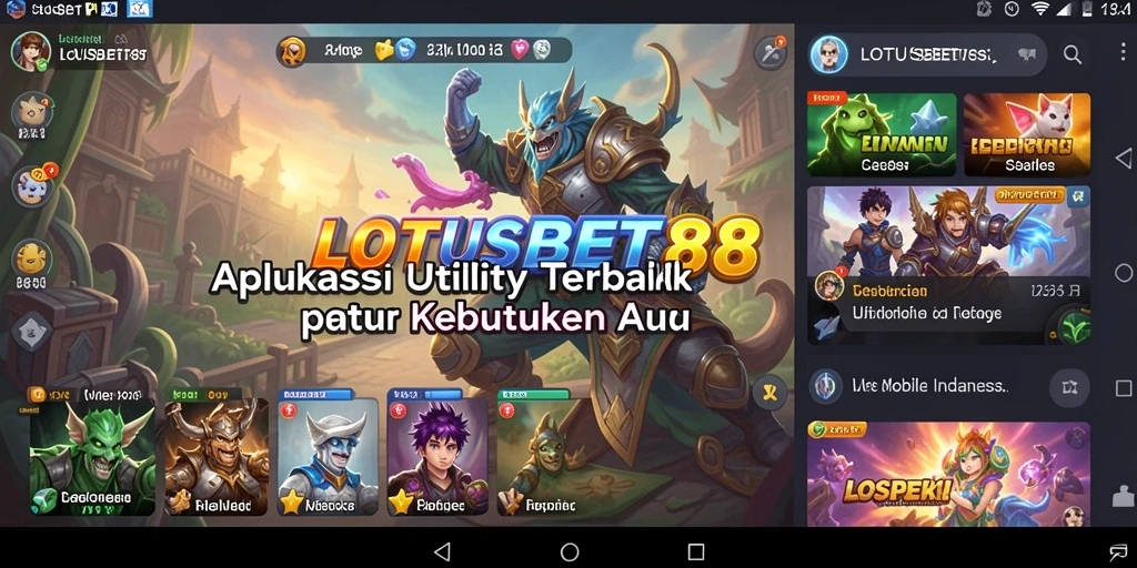Tampilan utama LOTUSBET88 dengan fitur utilitas yang bermanfaat.