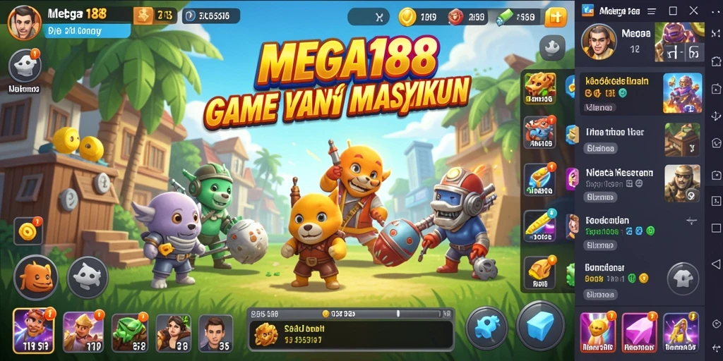 Screenshot gameplay MEGA188 menampilkan aksi Idle yang menawan.