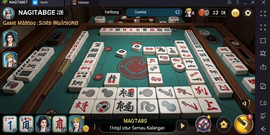 Tampilan gameplay NAGITABET dengan berbagai papan Mahjong yang menarik.