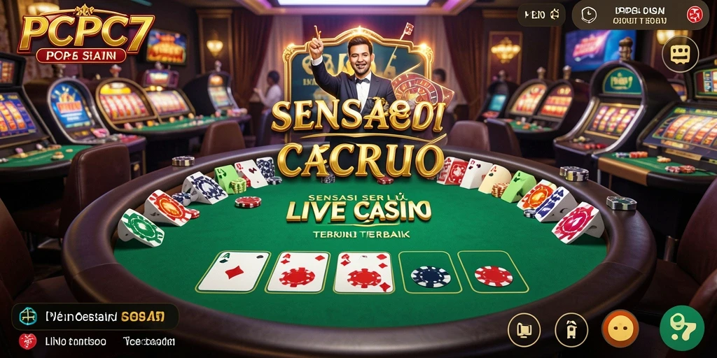 Tampilan menarik gameplay Live Casino di PCPC7.