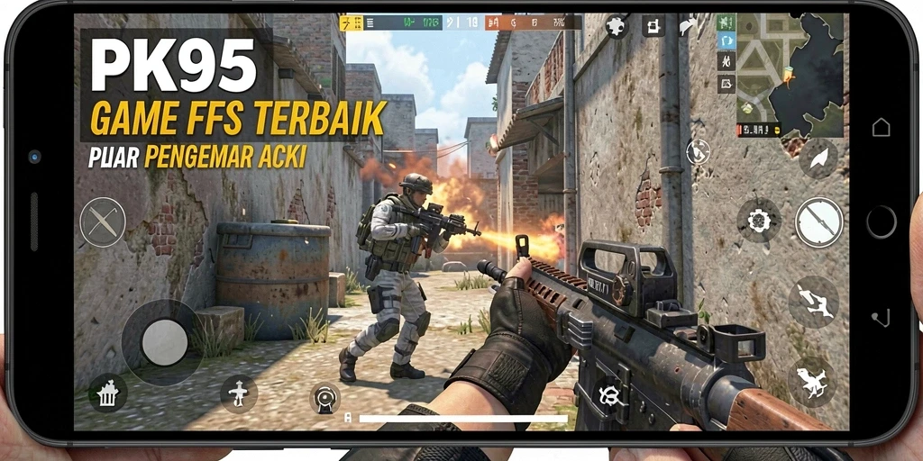 Tampilan gameplay PK95 yang mendebarkan dan seru.