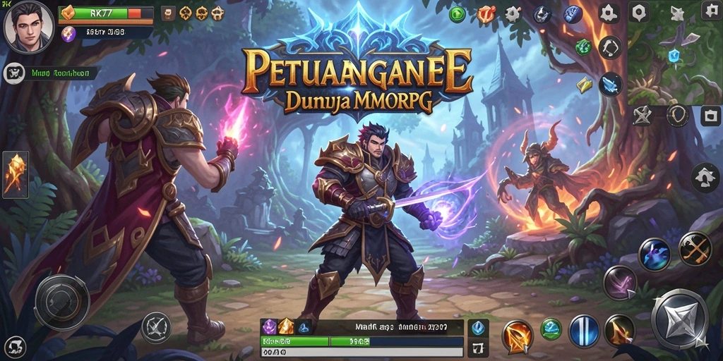 Tampilan menarik dari gameplay MMORPG RK77 dengan grafis yang memukau.