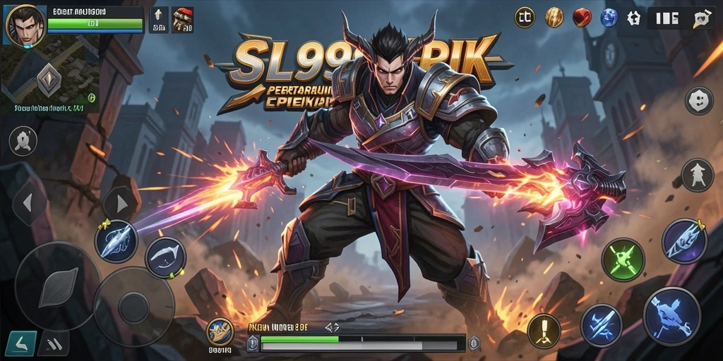 Tampilan gameplay SL999 yang intens dan mendebarkan saat bertarung.