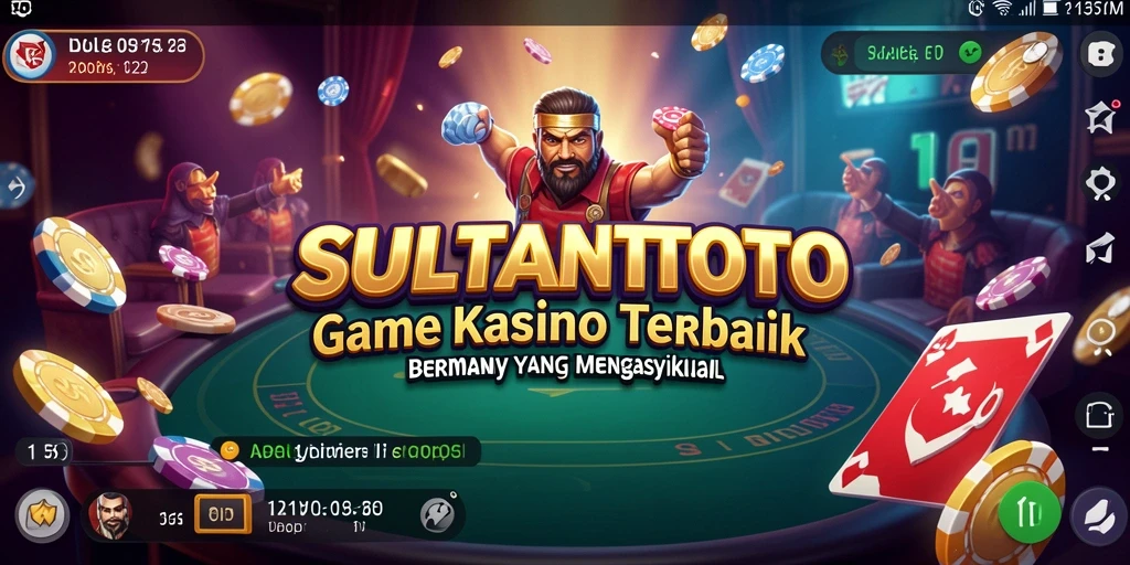 Screenshot SULTANTOTO menunjukkan gameplay Kasino yang mendebarkan.