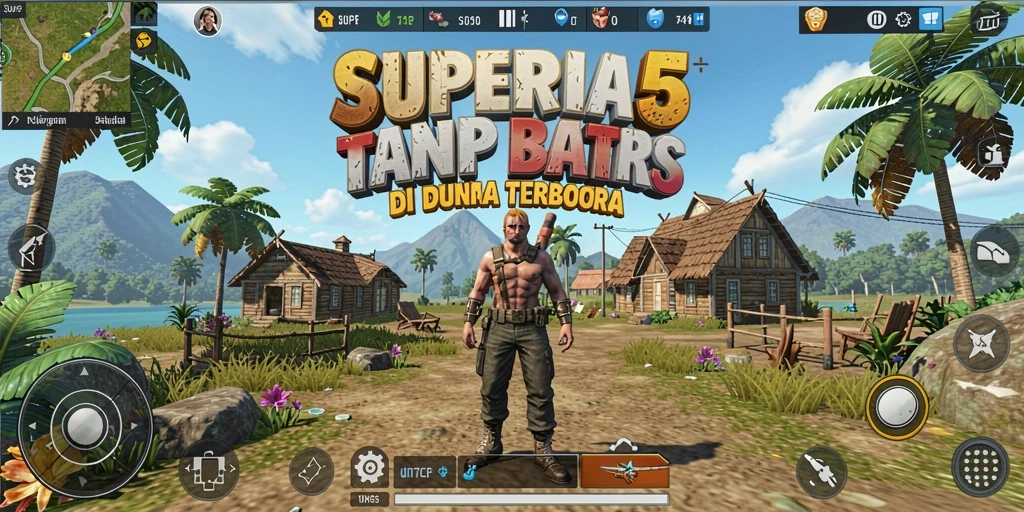 Tampilan gameplay dinamis dalam dunia terbuka yang luas.
