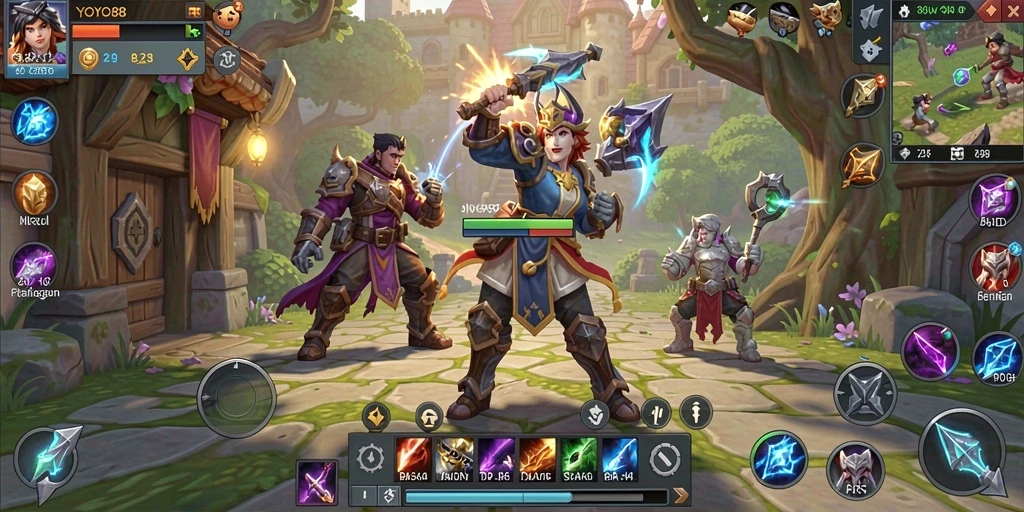 Gameplay epik dengan aksi petualangan di dunia fantasi.