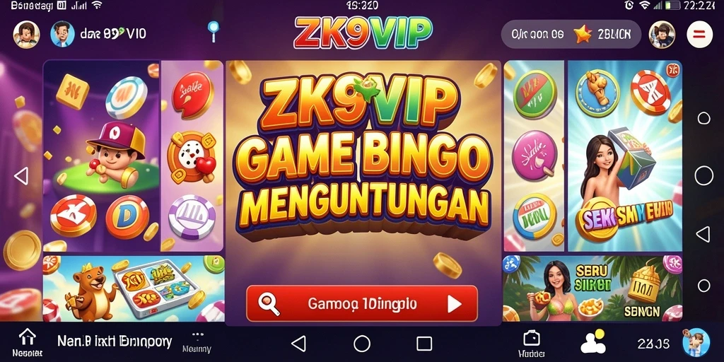 Screenshot gameplay ZK9VIP menampilkan keseruan bermain Bingo.
